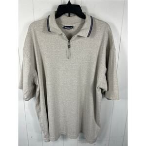 Billabong USA Vintage men’s zip up polo shirt in Gray. Size XL